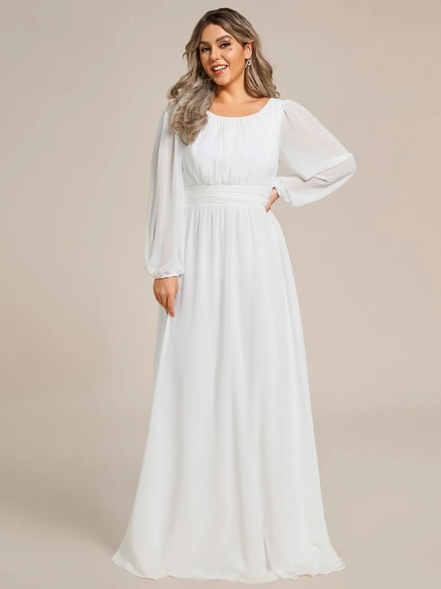 Wanda boat neck full sleeve white wedding dress s20-22 Express NZ wide