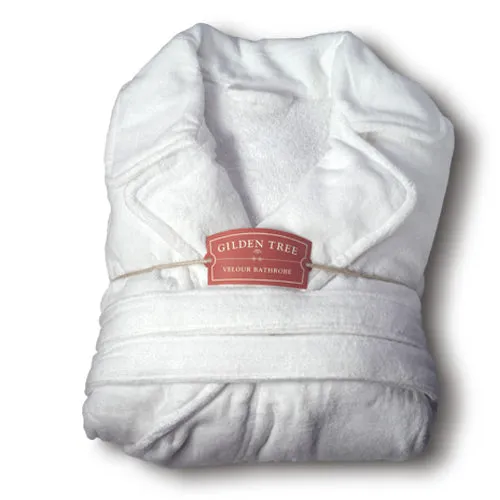White Cotton Velour Robe
