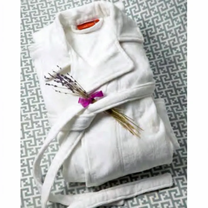 White Cotton Velour Robe