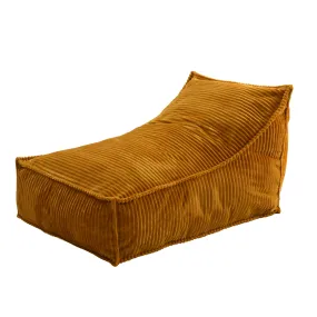 Wilde Ribbed Luxe Fleece Bean Bag Lounge Cover Mustard