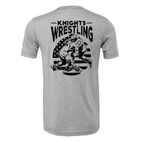 Windsor - Knights Wrestling American Flag Circle - Athletic Heather (Tee/Drifit/Hoodie/Sweatshirt)