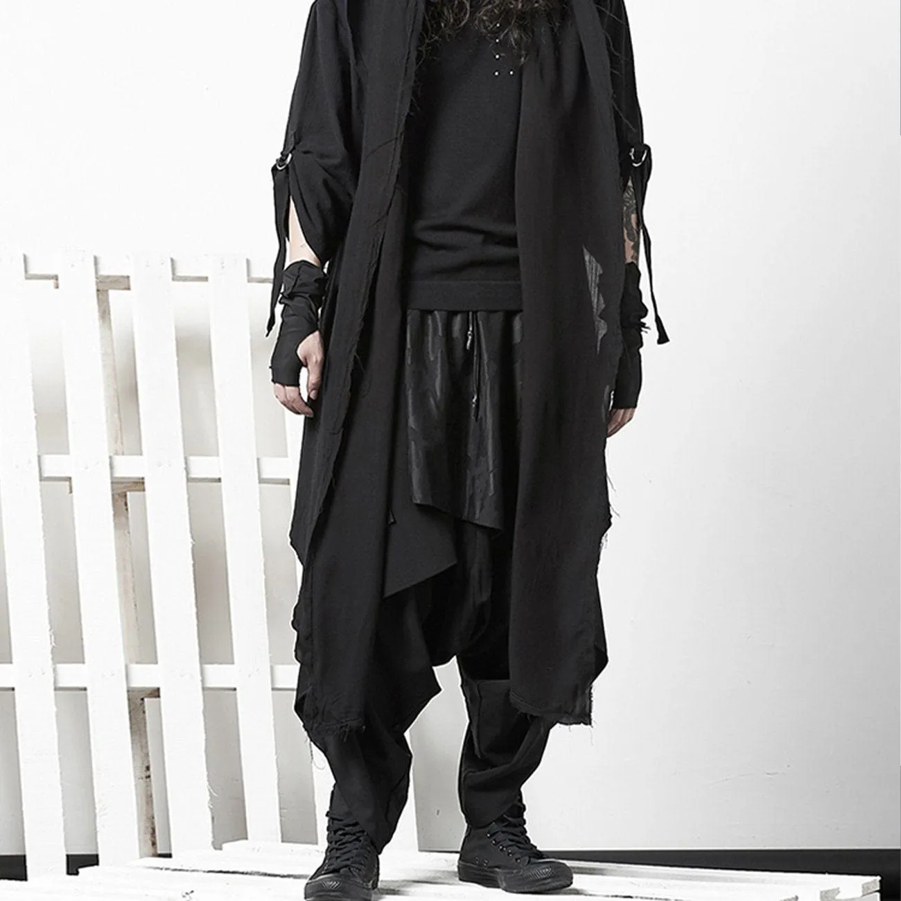 WLS Dark Punk Folds Harem Pants