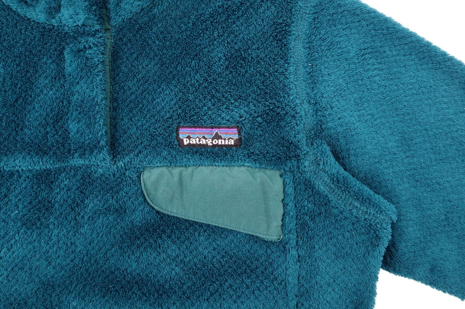 Women's PATAGONIA Turquoise Polartec Thermal Pro Deep Pile Synchilla Jumper Sz s