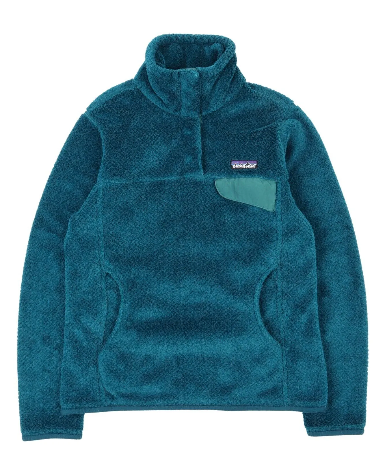 Women's PATAGONIA Turquoise Polartec Thermal Pro Deep Pile Synchilla Jumper Sz s