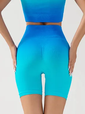 ZASUWA Female Ombre Color Scrunch Bum Shorts